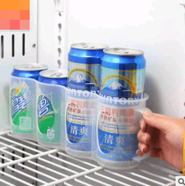 Kitchen Storage Box Refrigerator Beverage Storage Grid Cans Storage Basket Beer Cola Storage Box - MRSLM
