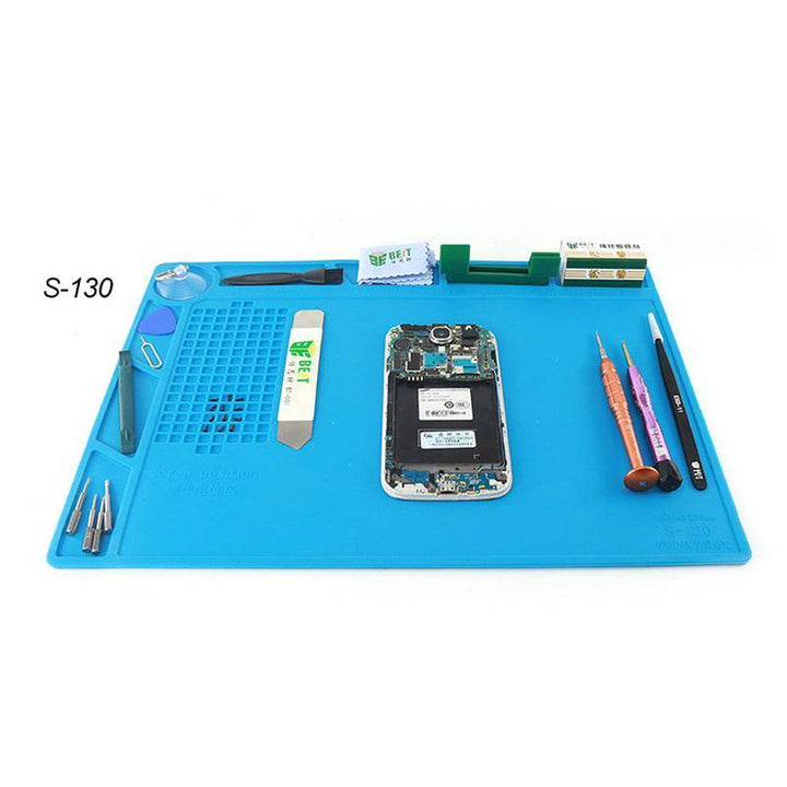BEST S120 S130 S140 Magnetic Heat Resistant Silicone Pad Desk Mat Maintenance Platform Heat Insulation BGA Soldering Repair Station - MRSLM