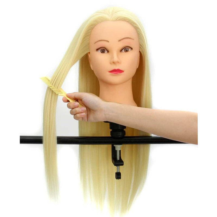 30% Real Hair Long Hairdressing Mannequin Training Practice Head Salon + Clamp - MRSLM
