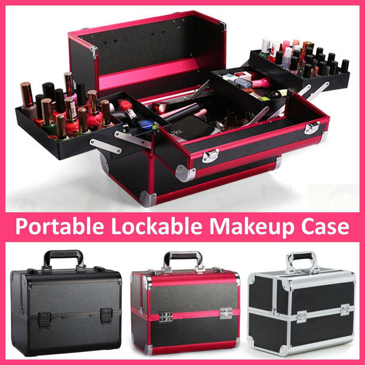 Makeup Box Large Capacity Portable Manicure Tattoo Toolbox Cosmetic Bag Female Portable - MRSLM
