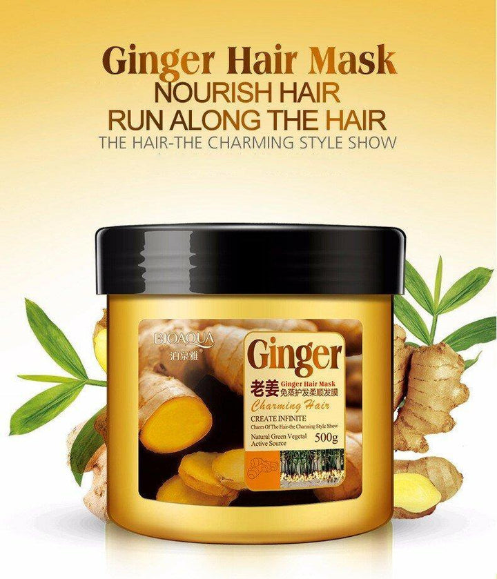 Ginger Hair Mask Moisturizing Deep Repair Frizz For Dry Damaged Hair Smooth Hair Conditioner 500 ml - MRSLM