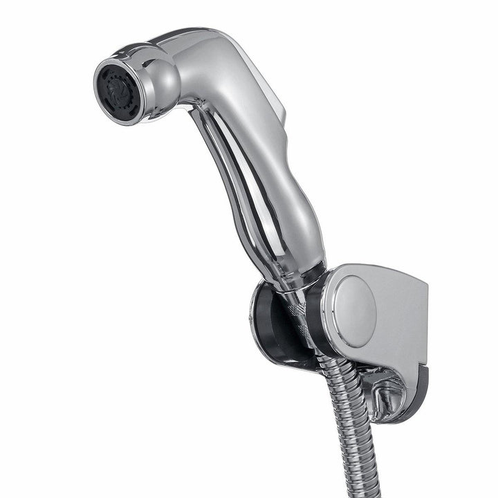 Portable Handheld Bathroom Toilet Bidet Shattaf Shower Spray Head 200cm Hose Holder Stand - MRSLM