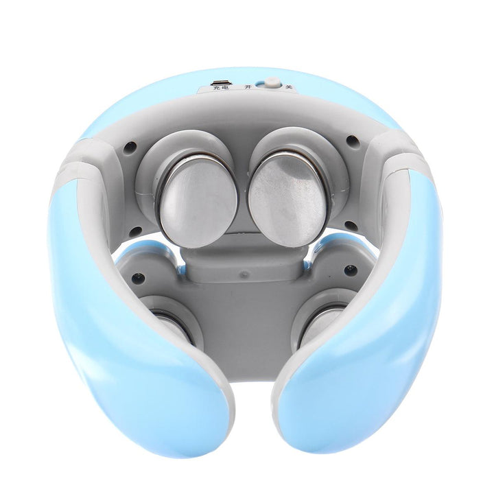 Multifunctional 4D Massager With Remote Control Electric Wireless TENS Pulse Hot Compress Neck Protector - MRSLM