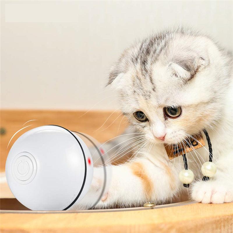 Smart Interactive Pet Toys LED Luminous Ball USB Charging Smart Cat Toy Automatic 360 Degree Self Rolling Balls - MRSLM