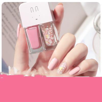 Two In One Nail Polish Set Creative Baking Free Quick Drying Long Lasting No Fade Frosted Double Colored Nail Manicure Oil - MRSLM