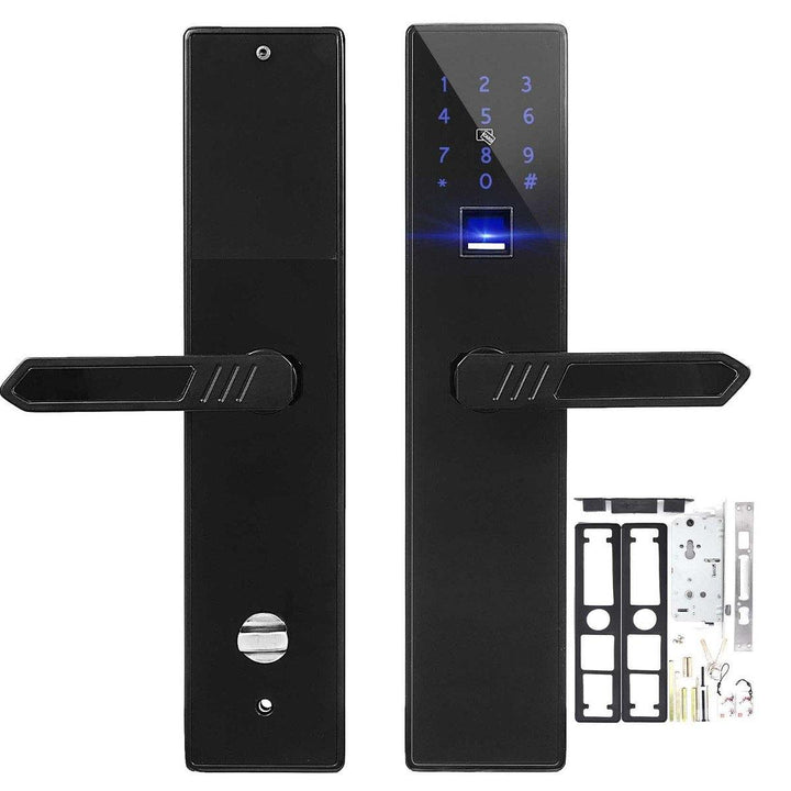 4in1 Digital Smart Door Anti-theft Lock Biometric Fingerprint Digital Code Electronic Deadbolt Control Security - MRSLM