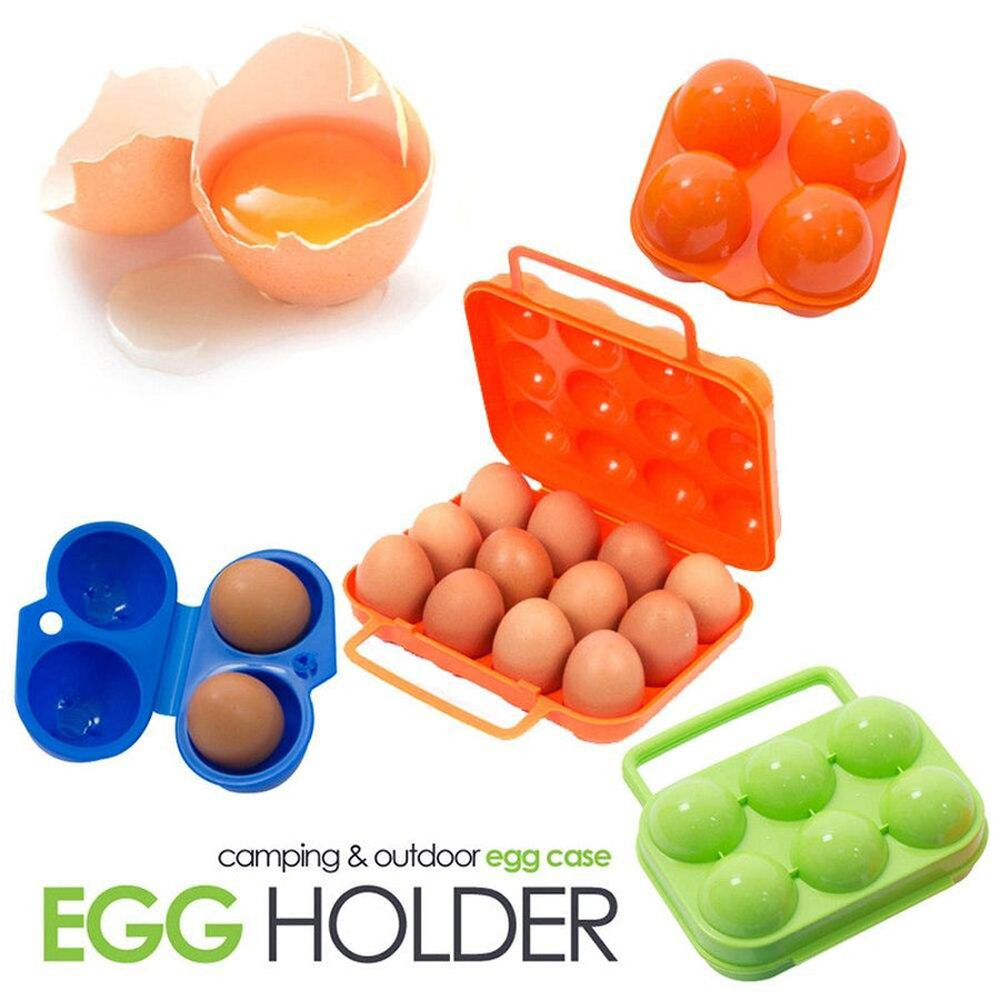 Outdoor Camping Tableware Portable Camping Picnic BBQ Egg Box Container Egg Storage Boxes - MRSLM