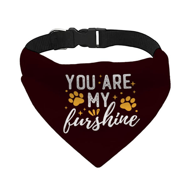 Cute Quote Pet Bandana Collar - Furshine Scarf Collar - Text Design Dog Bandana - MRSLM
