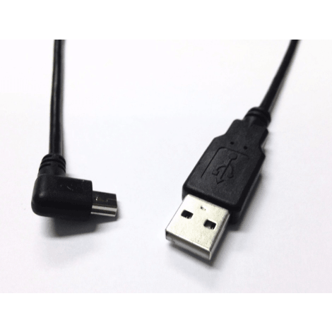 USB Mini 5Pin 5P Right angle Male to USB 2.0 A Male Plug Cable 0.2m Power Charger Cable for Chromecast (0.2) - MRSLM