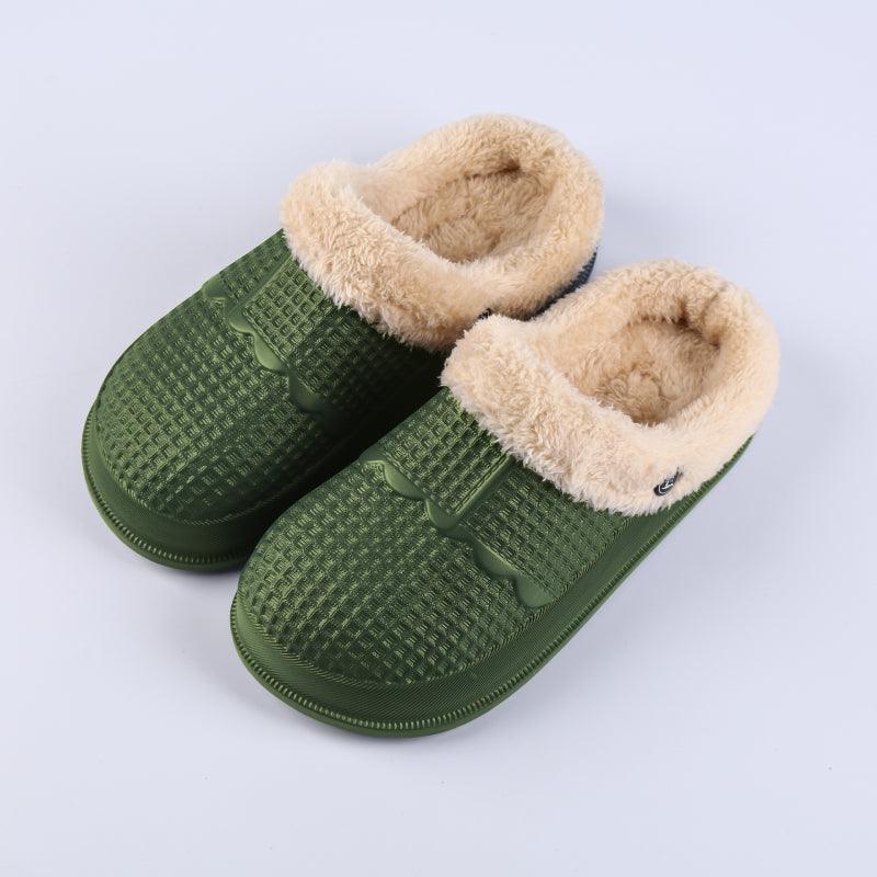 Removable cotton plush shoe cover slippers, view 2 - MRSLM