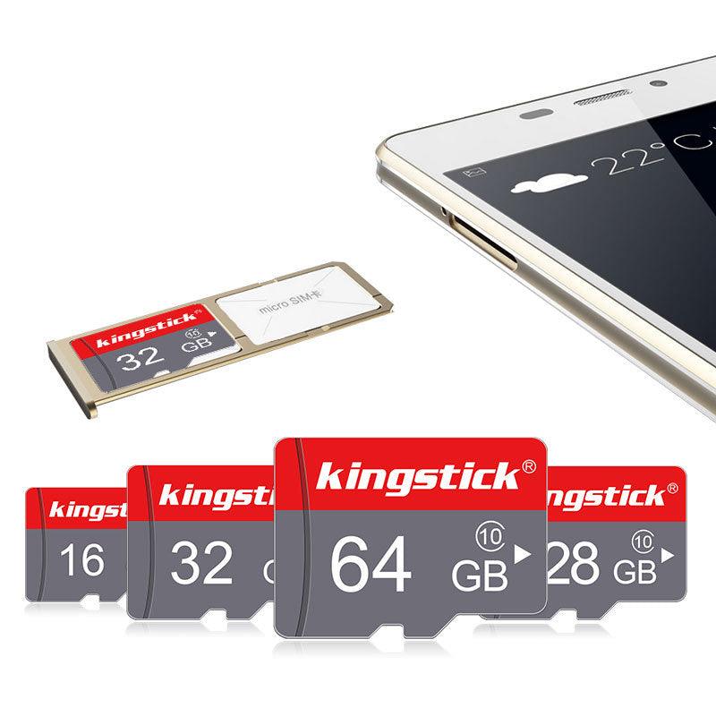 Kingstick Memory Card TF Card C10 V10 128G Smart Card with SD Card Adapter for Smart Phone Tablet PC Camera - MRSLM