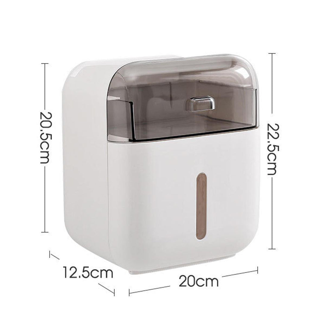 Black / / White / Green / Pink Household Non-perforated Creative Waterproof Double Bin Tissue Box Shelf Toilet Box - MRSLM