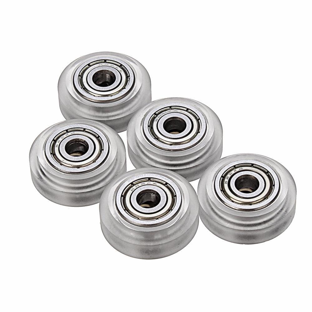 15pcs Transparent Pulley Wheel with 625zz Double Bearing for V-slot 3D Printer - MRSLM