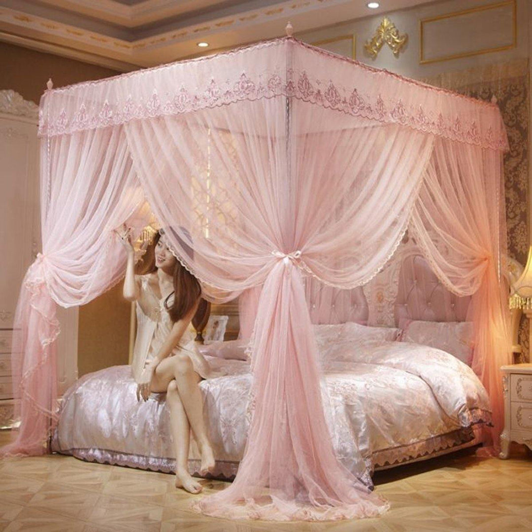 1.8x2.2m Four Corner Mosquito Net Bed Netting Curtain Panel Bedding Canopy for Home Bathroom Decor - MRSLM