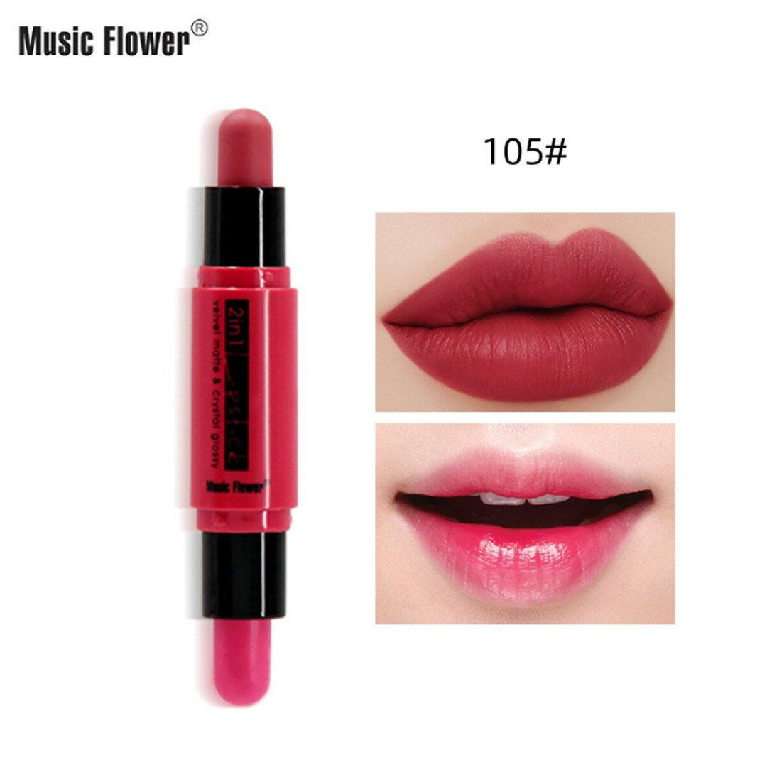 Music Flower Matte Mousse Lips Makeup Lip Stick Blush Effect Dual Function - MRSLM