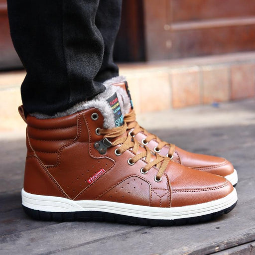 men's high-top cotton snow boots, view 10 - MRSLM