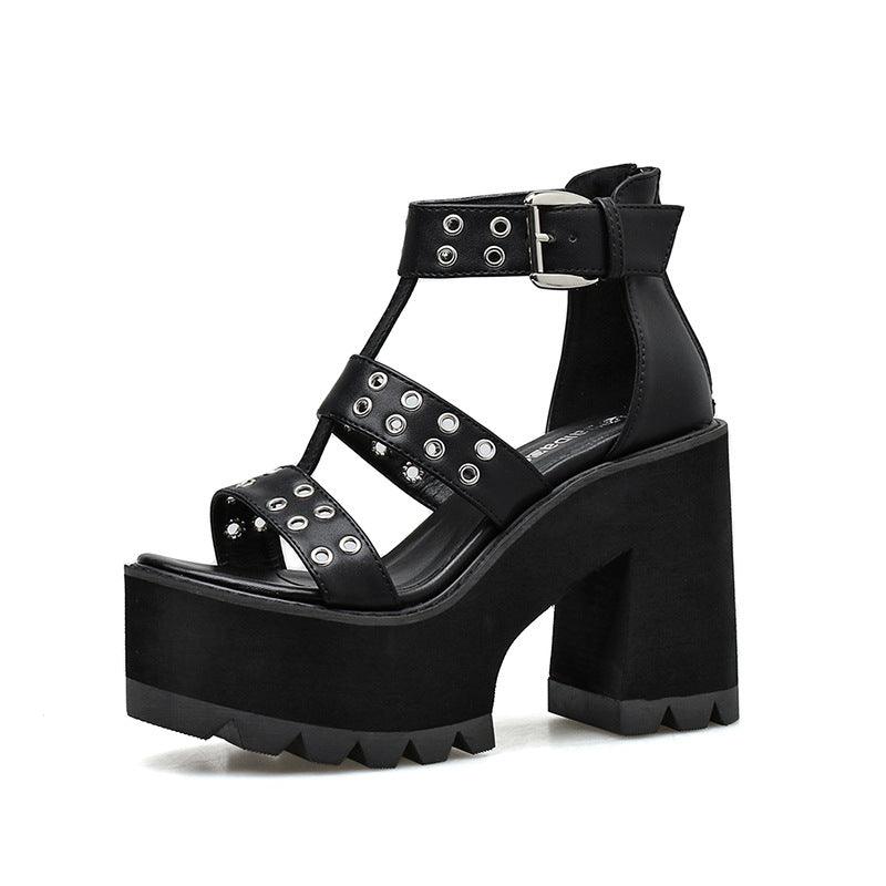 rivet thick heel sandals - MRSLM