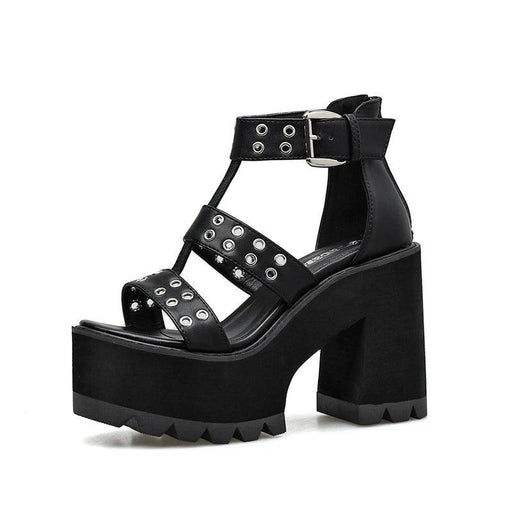 rivet thick heel sandals - MRSLM