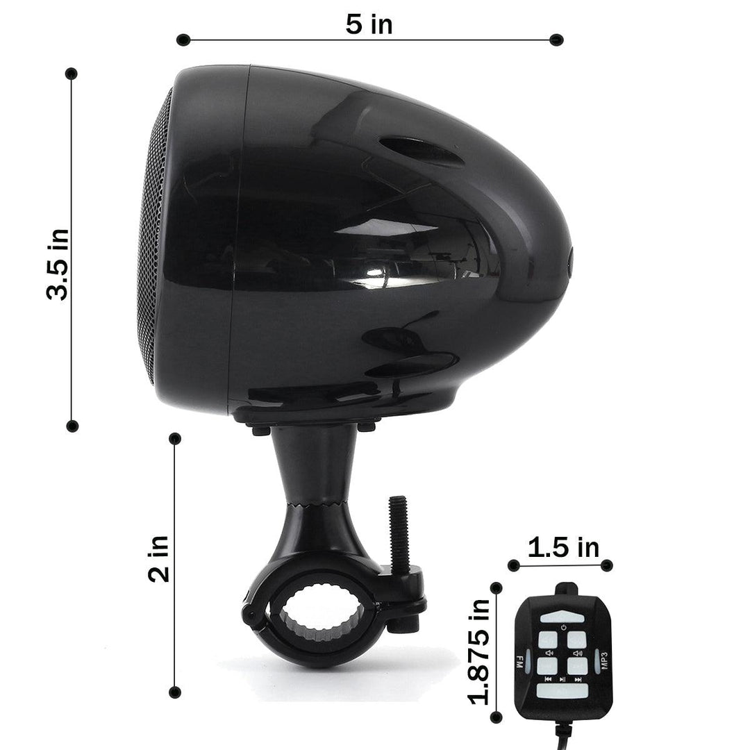 3.5 Inch 300W Waterproof Motorcycle Stereo Speaker Music Amplifer Audio High Sound Quality bluetooth Speaker Motorcycle Audio - MRSLM