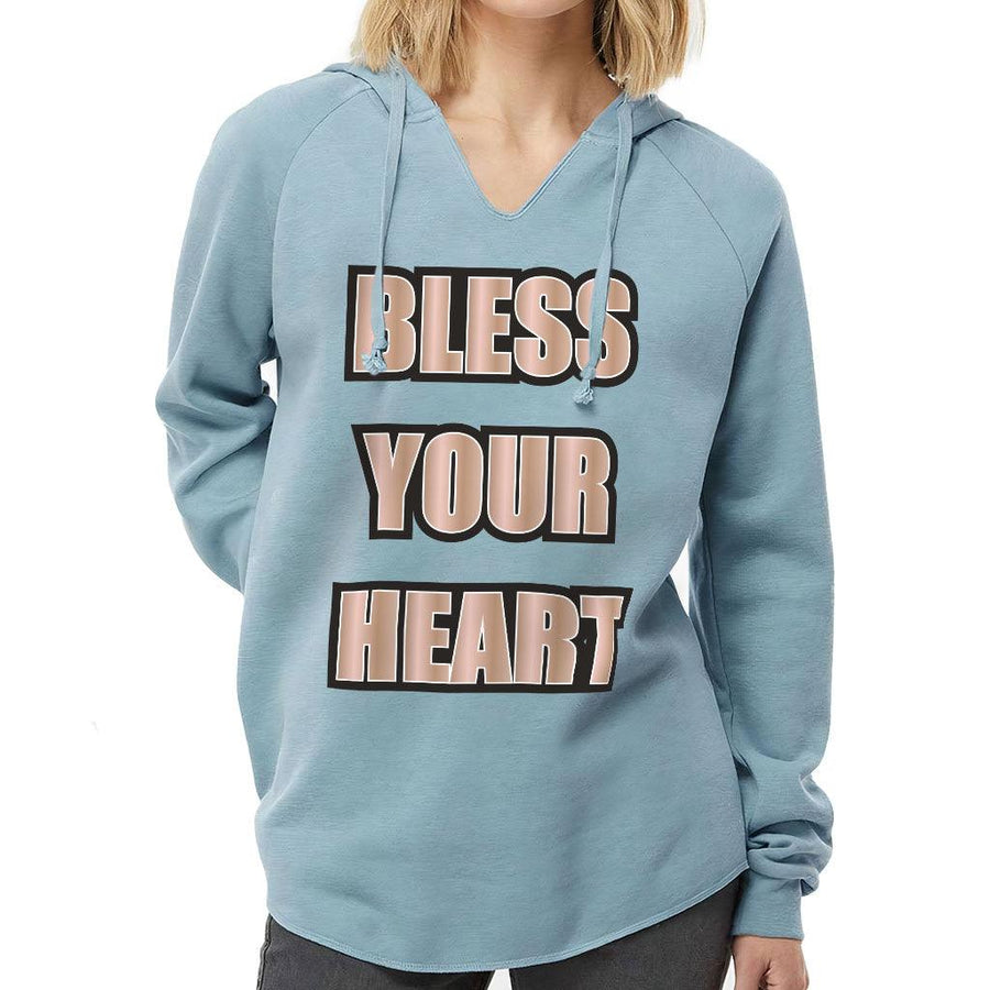 Bless Your Heart California Wave Wash Hoodie - Cool Hooded Sweatshirt - Inspirational Hoodie - MRSLM