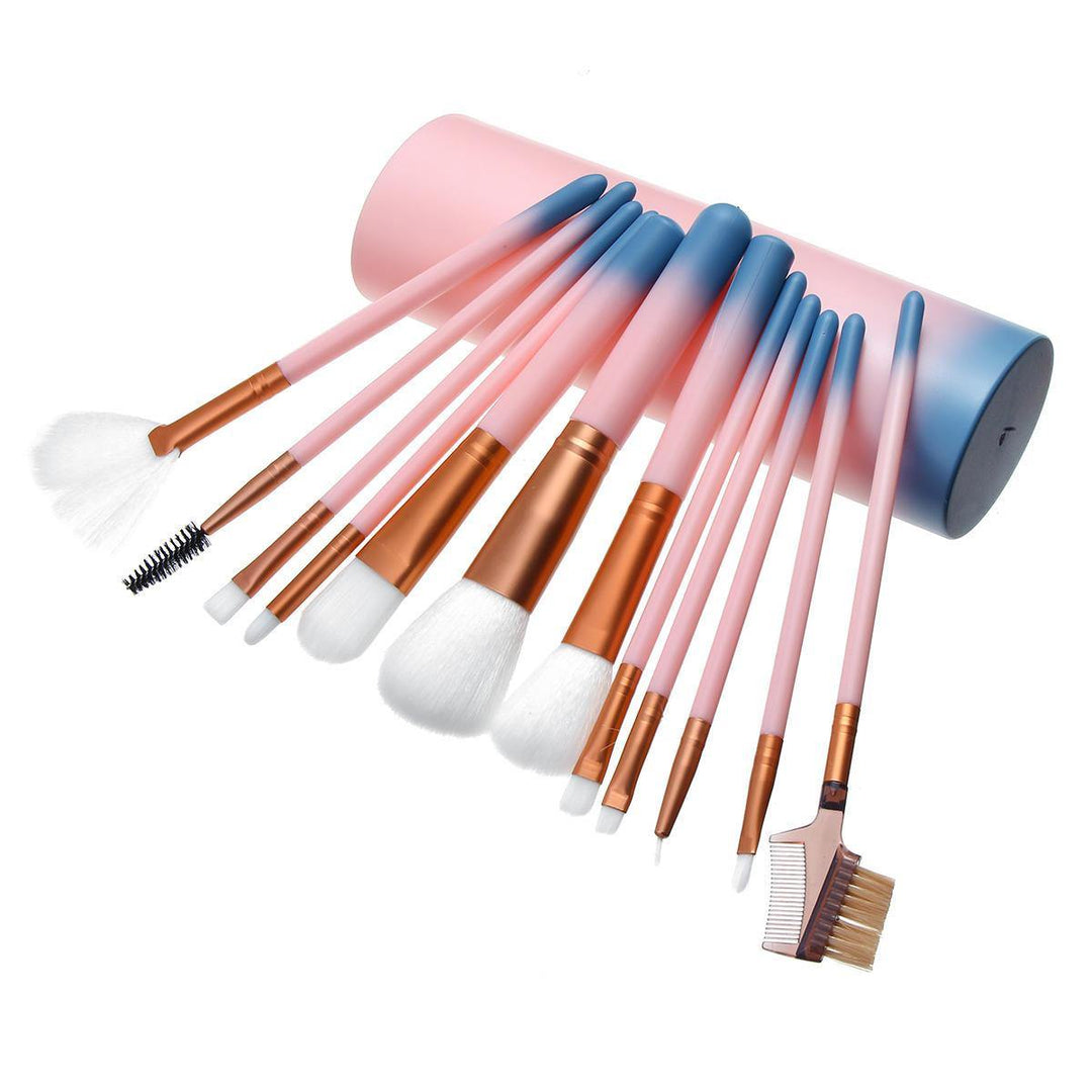 12Pcs Makeup Brushes Set Foundation Powder Eyeshadow Cosmetic Brush Tools - MRSLM