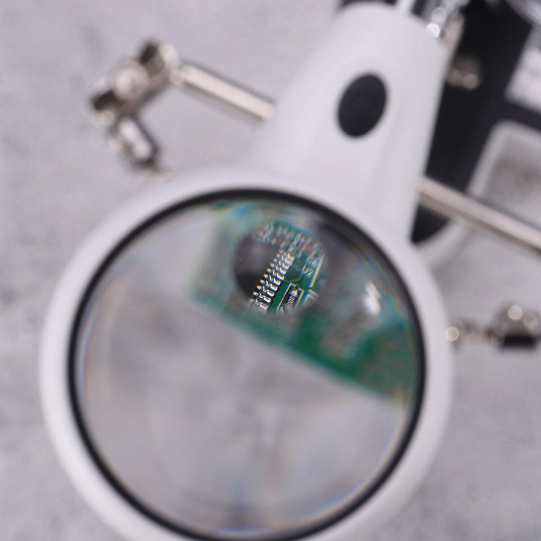 4.5x-11x Magnifier Desk Lamp Desktop Magnifying Glasses Repair Clampwith LED Light - MRSLM