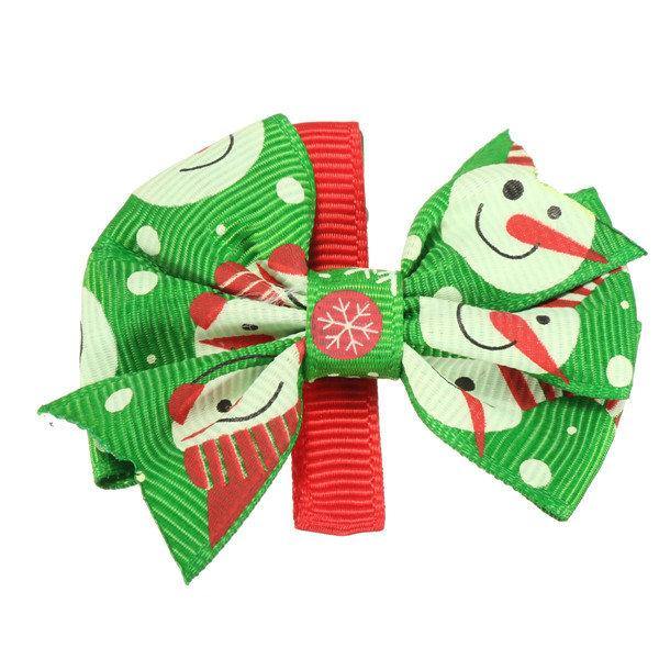 Lovely Girls Baby Christmas Hairpins Bowknot Hair Clips Xmas Accessories 6 Different Patterns - MRSLM