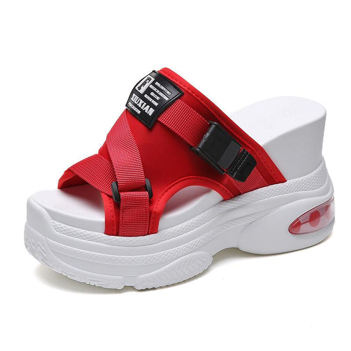Outer Wear Thick-soled Comfortable Indoor White Non-slip Beach All-match Casual Red Slippers - MRSLM