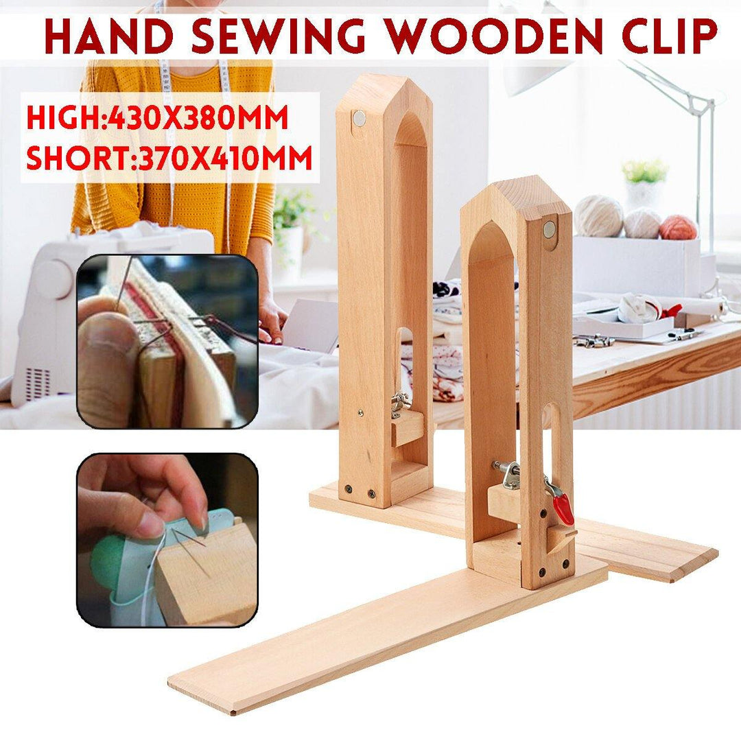 Leather Craft Sew Wooden Clip Stitching Hand Adjustable Clamp DIY Essential Tool - MRSLM