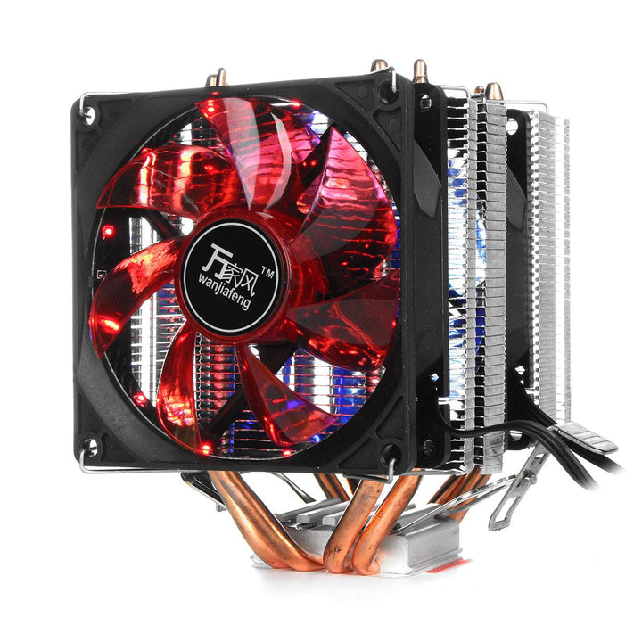 3 Pin 90mm LED Light CPU Cooling Fan Cooler Radiator for Intel LGA2011 LGA1155 AMD3+ AMD2 - MRSLM