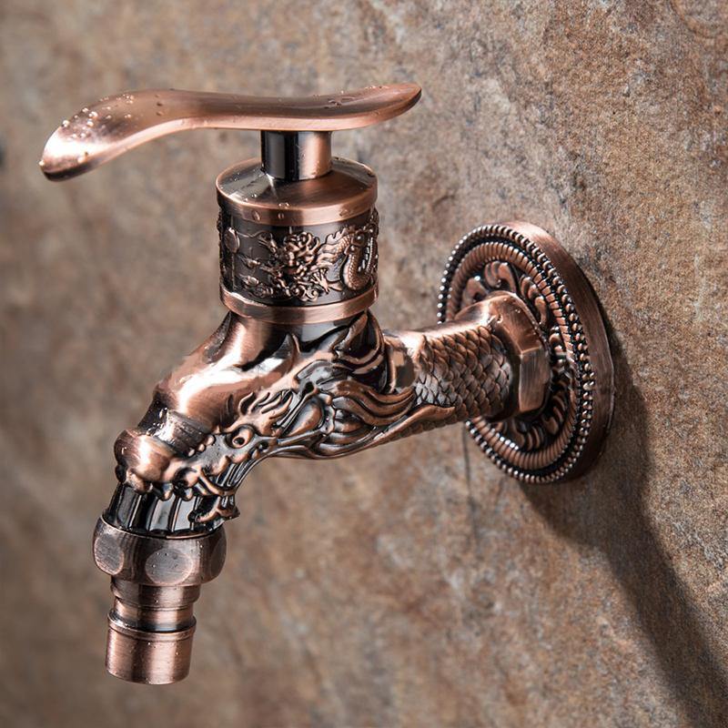 Vintage Antique Zinc Alloy Faucet Spigot Wall Mounted Faucet Bathroom (#1) - MRSLM