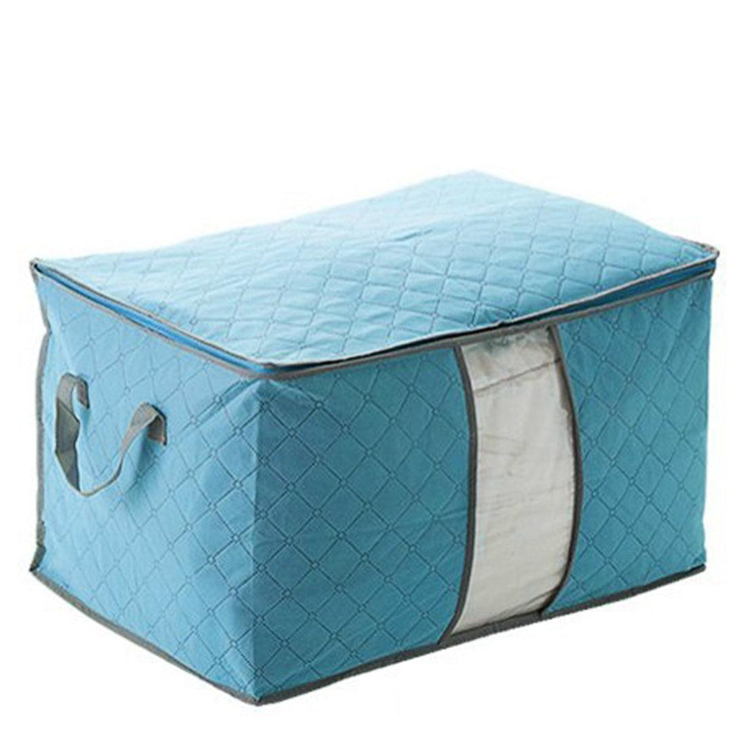 High Capacity Clothes Quilts Storage Bag Folding Organizer Bags Bamboo Portable Storage Container - MRSLM