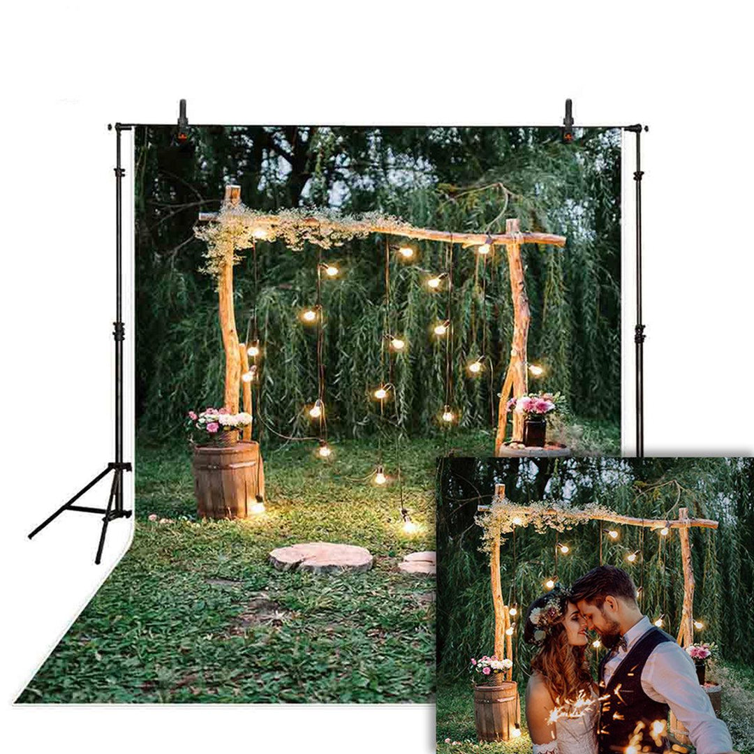 5x3ft 7x5ft 9x6ft E71508 Ethylene Propylene Lawn Flower Forest Wedding Photography Backdrop Photo Background (1.8x2.7m) - MRSLM