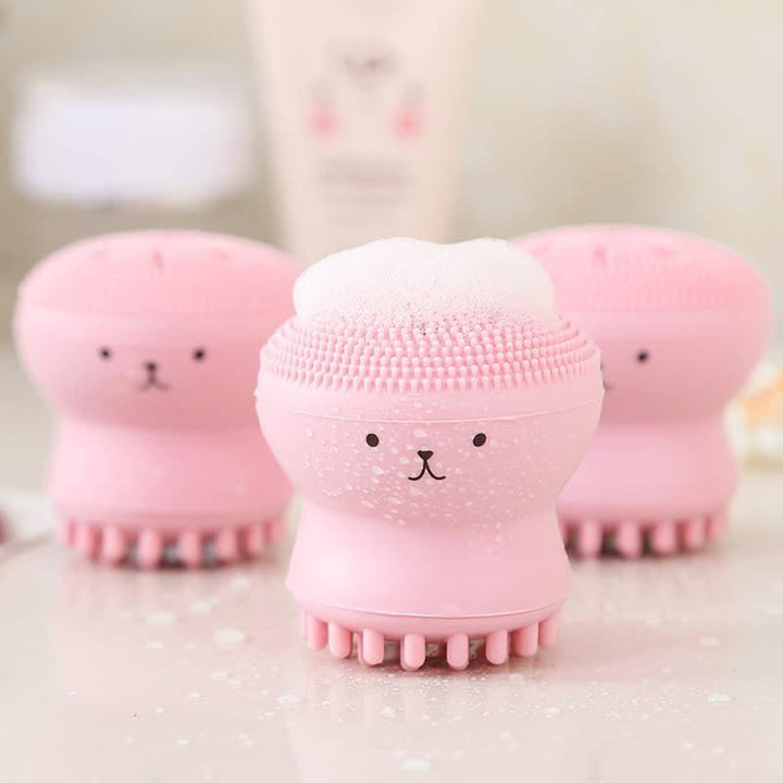 Silicone Face Cleansing Brush Facial Cleanser Pore Cleaner Exfoliator Face Scrub Washing Brush Skin Care Octopus Shape Beauty Machine - MRSLM