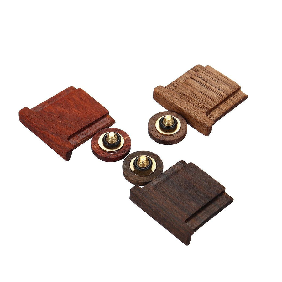 Wooden Shutter Button with Hot Shoe Cover for Fuji X Series Buttons - MRSLM