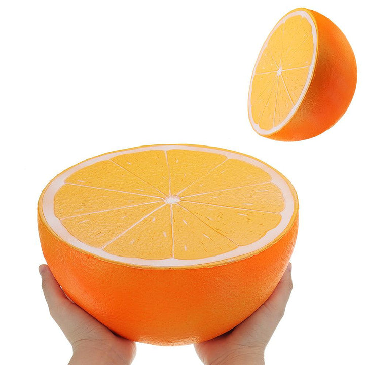 Huge Orange Squishy 9.84in 25*25*14CM Giant Slow Rising With Packaging Cartoon Gift Soft Toy - MRSLM