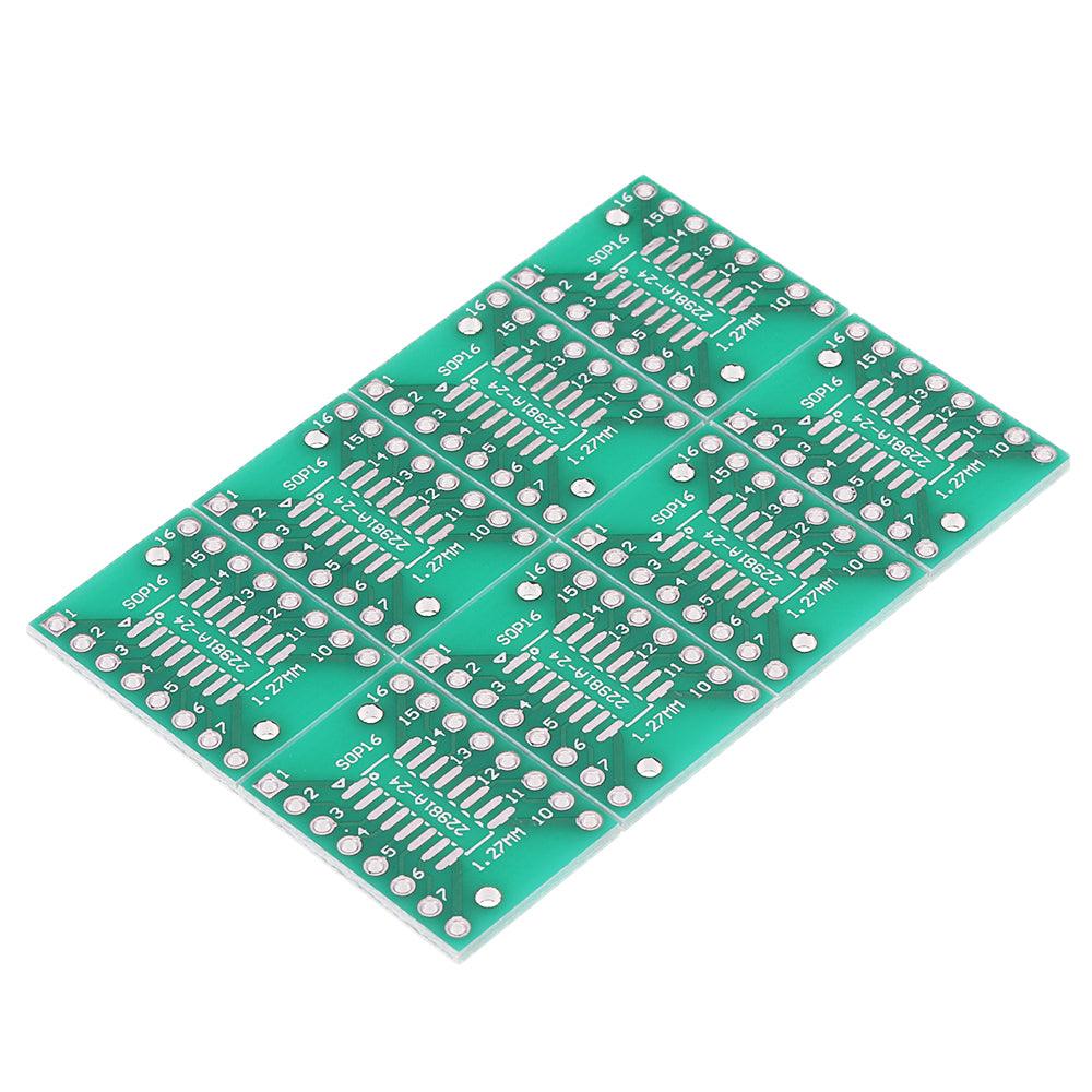 10PCS SOP16 SSOP16 TSSOP16 To DIP DIP16 0.65/1.27mm IC Adapter PCB Board - MRSLM