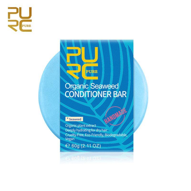 PURC 100% Pure Organic Shampoo Bar Polygonum Multiflorum Seaweed Coconut Ginger Lavender Handmade Soap Shampoo Hair Care - MRSLM