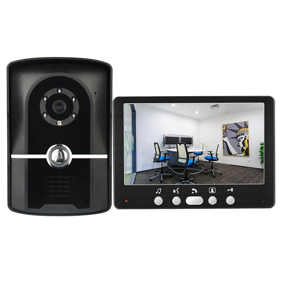 ENNIO 815FG11 7 inch Door Video Phone 1 Monitor 1 Outdoor Doorbell HD Camera Infrared Night Vision System - MRSLM
