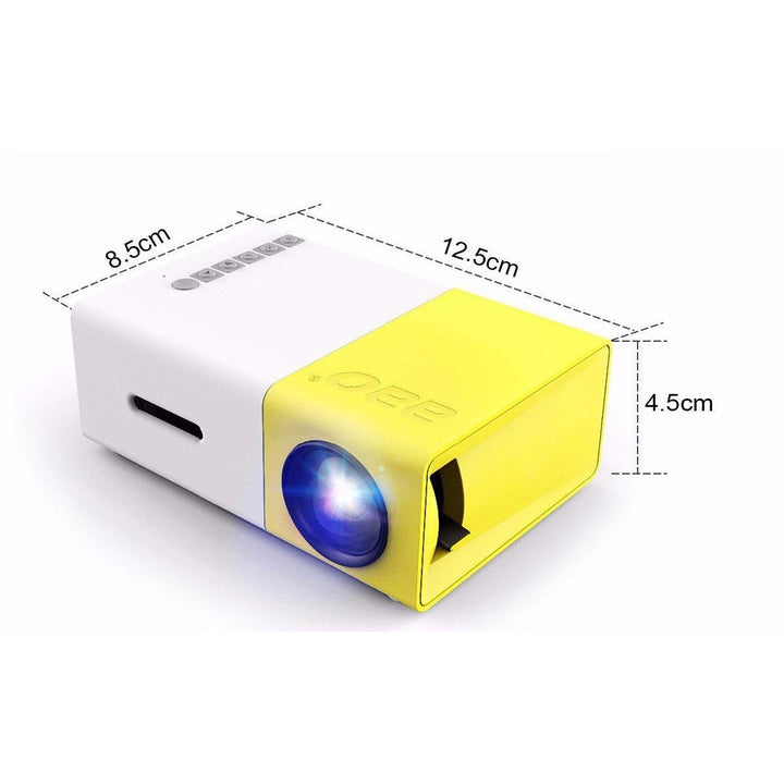 YG-300 LCD LED Projector 400-600 Lumens 320x240 800:1 Support 1080P Portable Office Home Cinema - MRSLM