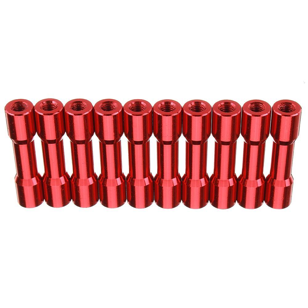 Suleve M3AS12 10Pcs M3 25mm Aluminum Alloy Standoff Spacer Round Column MultiColor Smooth Surface - MRSLM