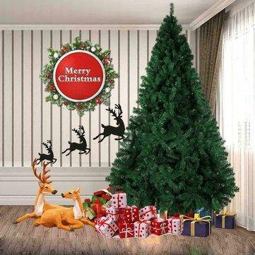 7Ft 2.1m Green Artificial Christmas Tree Solid Stand Holiday Home Decoration - MRSLM