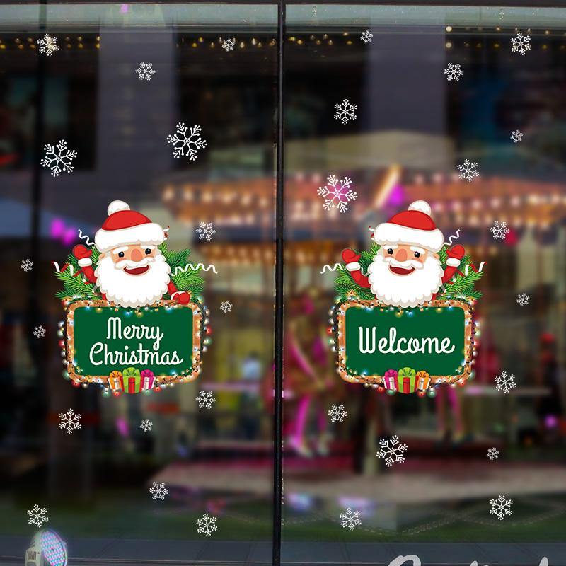 Miico XH7245 Christmas Sticker Home Decoration Sticker Window and Wall Sticker Shop Decorative Stickers - MRSLM
