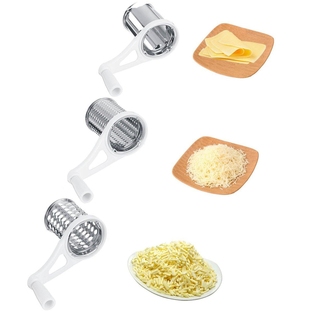 3 In 1 Manual Cheese Grater Rotary Grater Butter Vegetable Fruit Slicer Cutter Kitchen - MRSLM