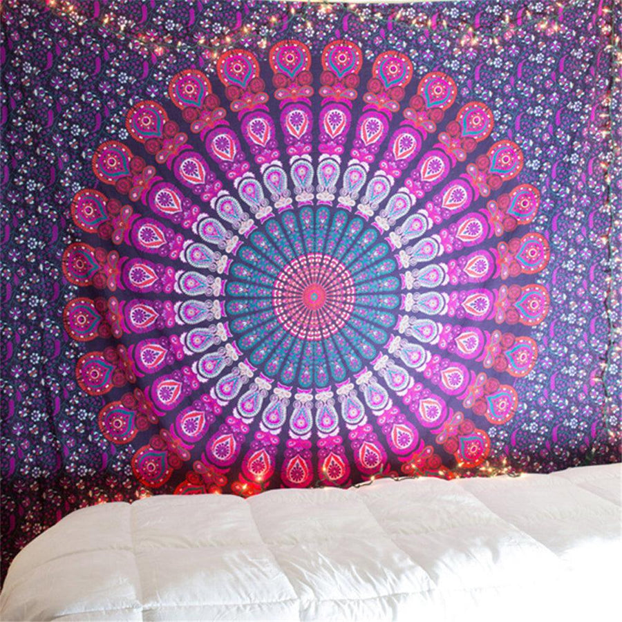 Indian Mandala Tapestry Wall Hanging Sandy Beach Throw Rug Blanket Camping Tent Travel Mattress Bohemian Sleeping Pad Tapestry - MRSLM
