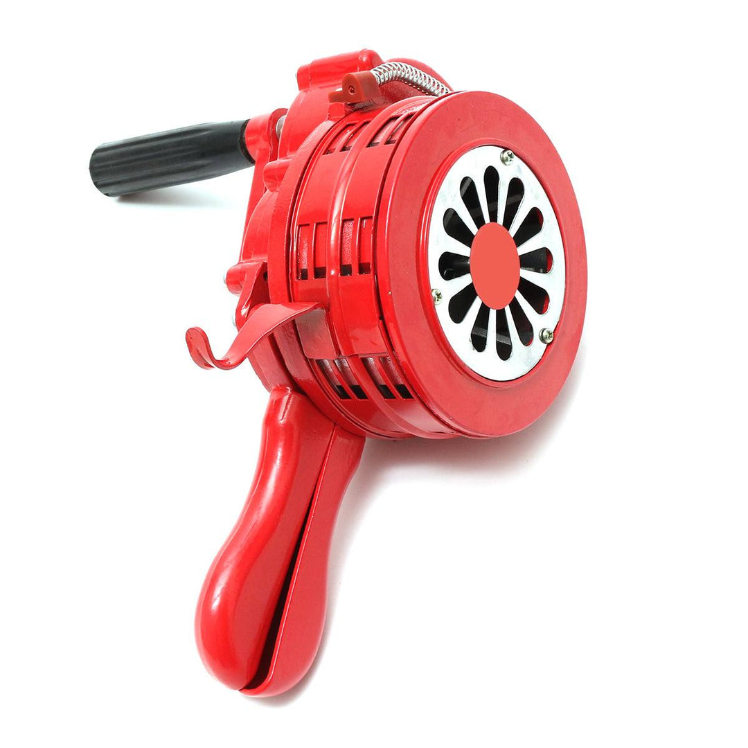 Handheld Loud Hand Crank Manual Operated Air Raid Alarm Portable Siren Red - MRSLM