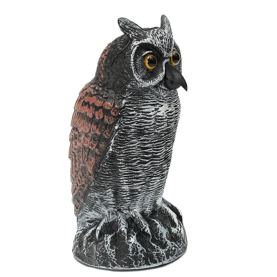 Fake Standing Owl Bird Model Toys Hunting Shooting Decoy Deterrent Home Garden Decorations - MRSLM