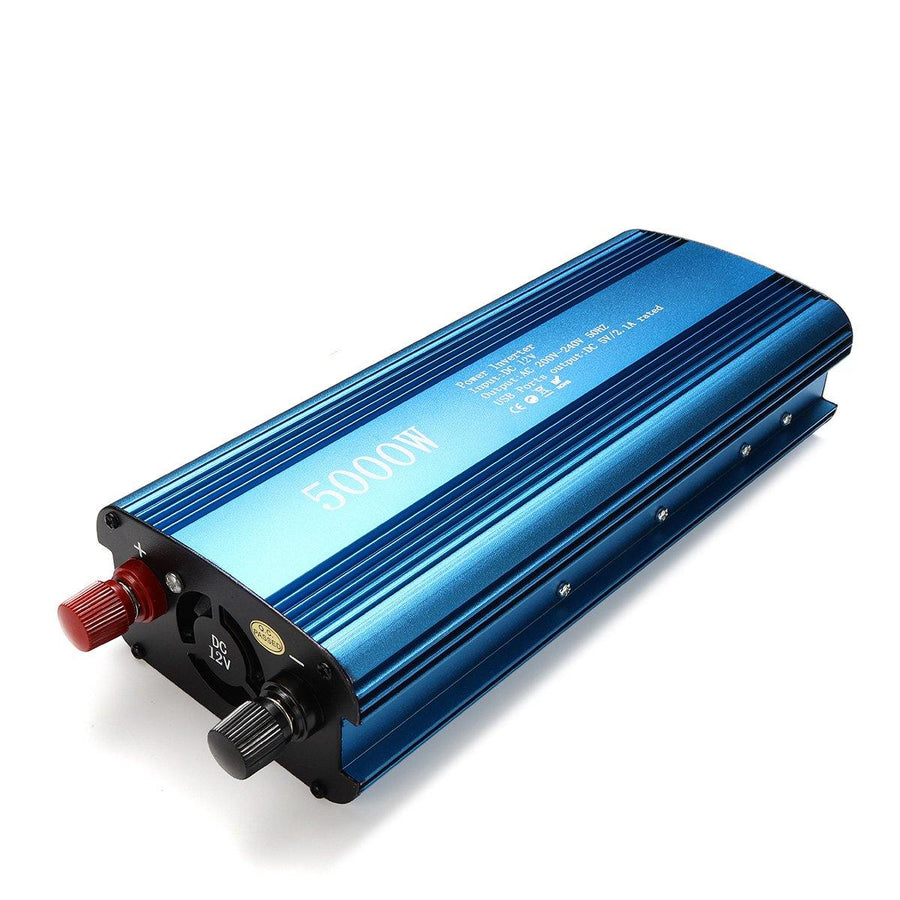 5000W Peak DC 12/24V to AC 220V Solar Power Inverter LED Display Sine Wave USB Converter - MRSLM