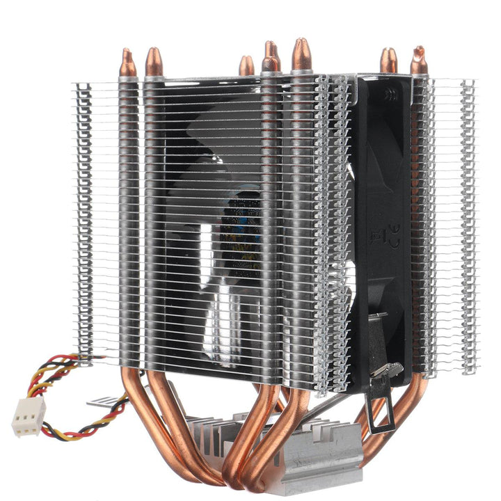 Colorful Backlit 3 Pin Single Fan 4 Copper Tube Dual Tower CPU Cooling Fan Cooler Heatsink for Intel AMD - MRSLM