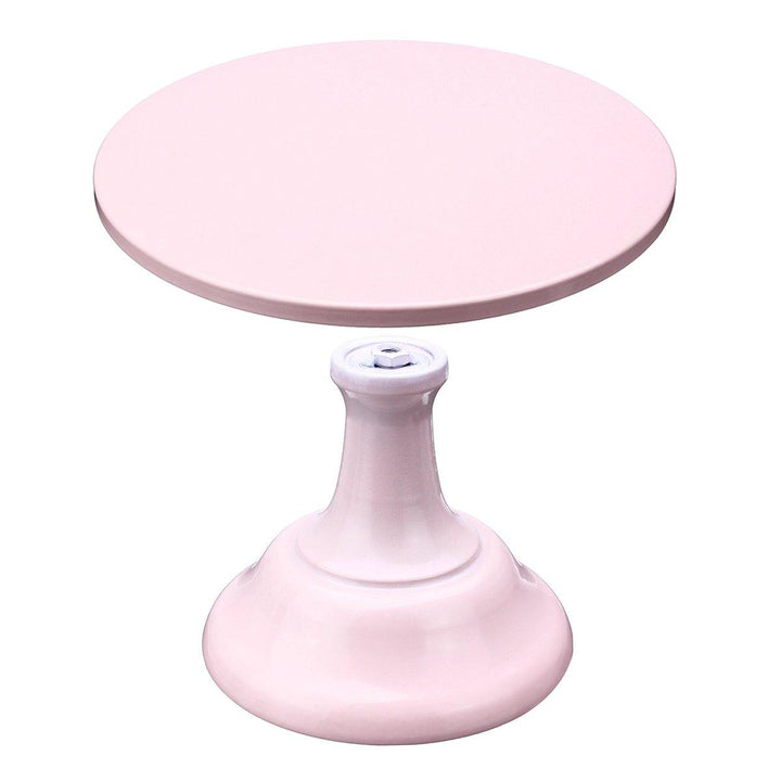 12 Inch Iron Round Revolving Cake Stand Pedestal White Pink Dessert Holder Wedding Party Decoration - MRSLM